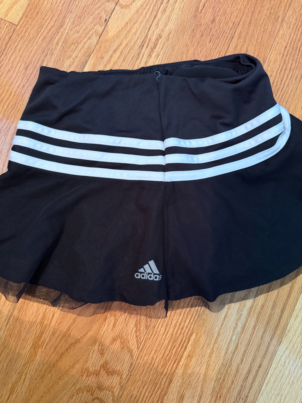 adidas Black Athletic Skirt with White Logo - Picture 3 of 3